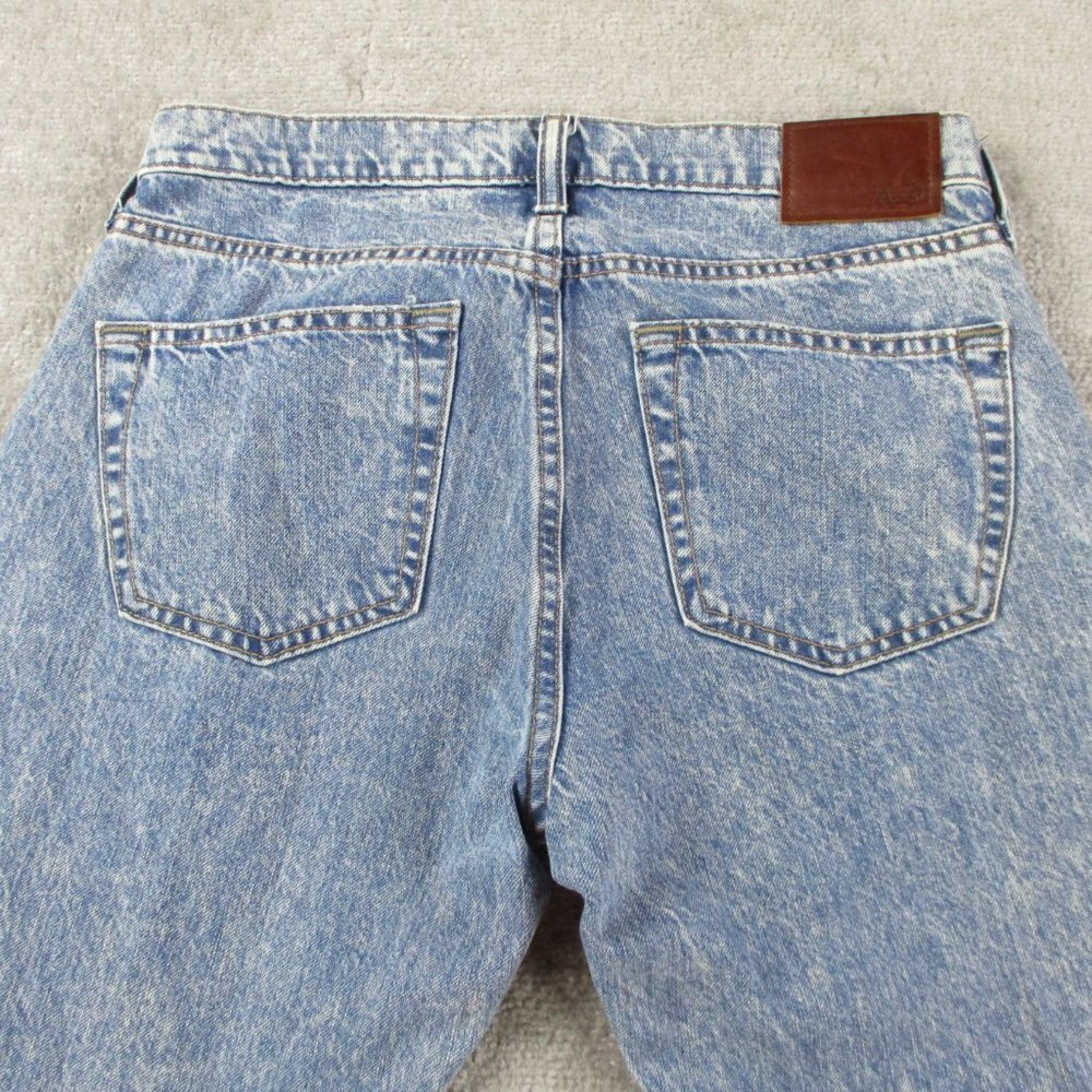 Abercrombie & Fitch Jeans Mens 28x30 Blue Denim Rustin Custom Painted ATL Hawks - Picture 6 of 11